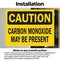 Signmission Carbon Monoxide May Be Present OSHA Caution Sign, Vinyl Decal, 10in W x 7in L, 2PK OS-2PACK-CS-D-710-L-19122 - alternate 2